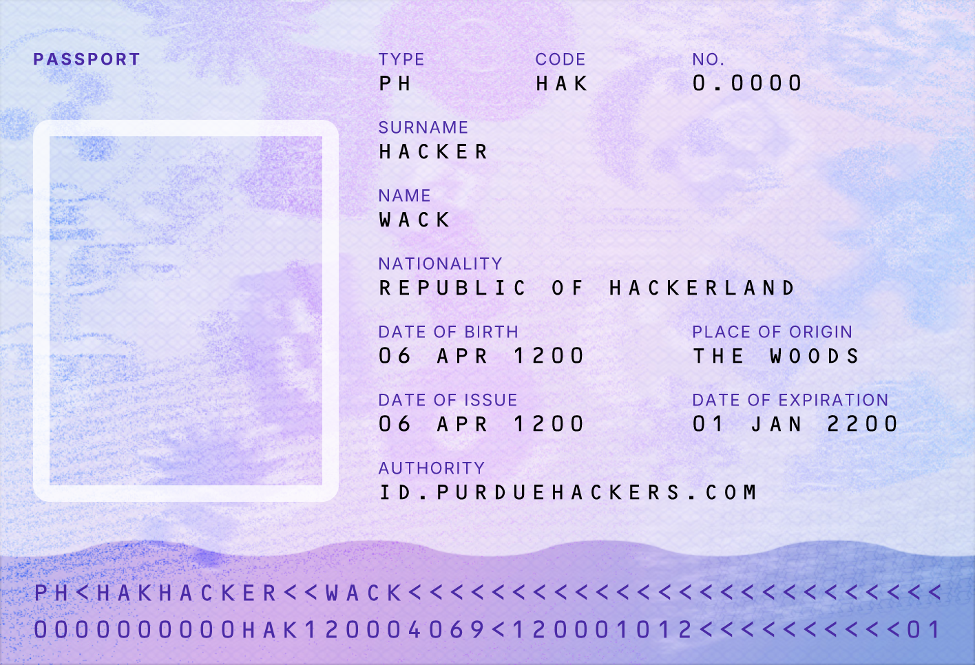 Preview of passport page